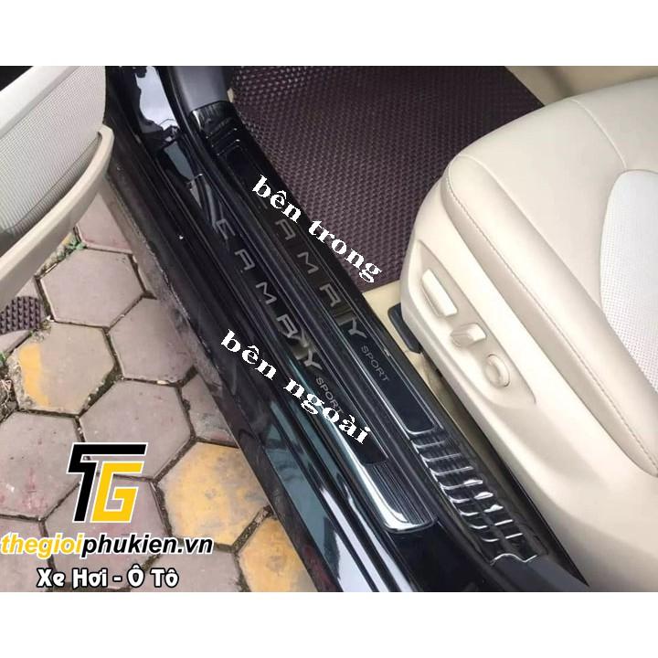 Hình ảnh COMBO Nẹp bước chân và ốp chống trầy cốp Toyota Camry 2019 vân Titan