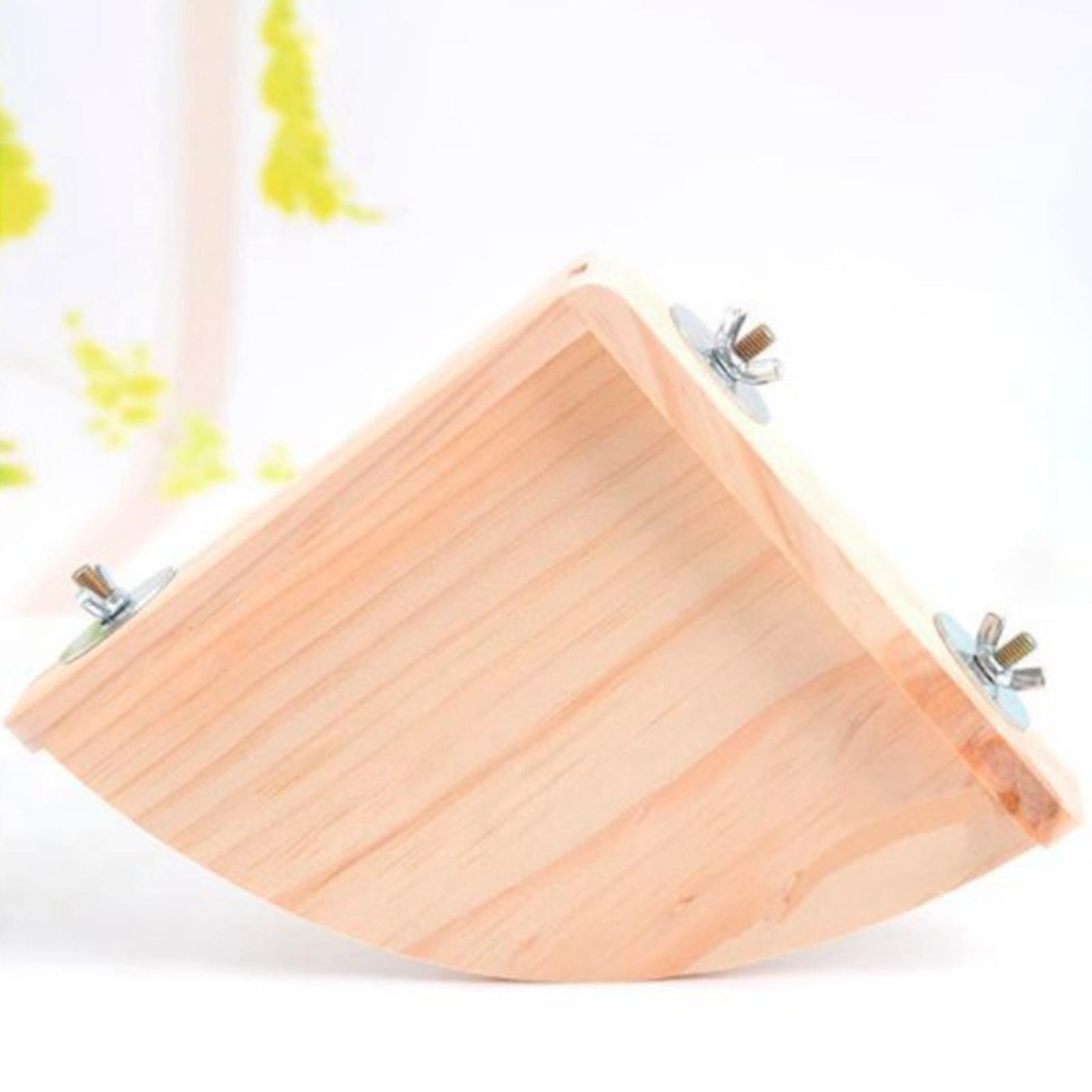 Hamster Cage Corner Platform Wooden Stand Chinchilla Small Animal Parrot