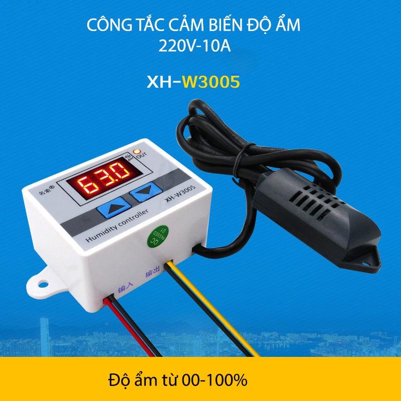 CÔNG TẮC CẢM BIẾN ĐỘ ẨM W3005-10A VỚI ĐẦU CẢM BIẾN ĐỘ ẨM RỜI