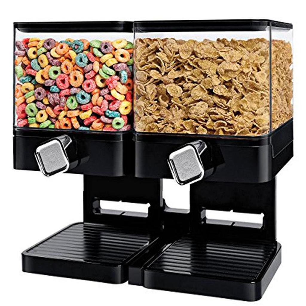 2 in 1 Grain Storage Box Dispenser Kitchen Storage Pressing Easily
