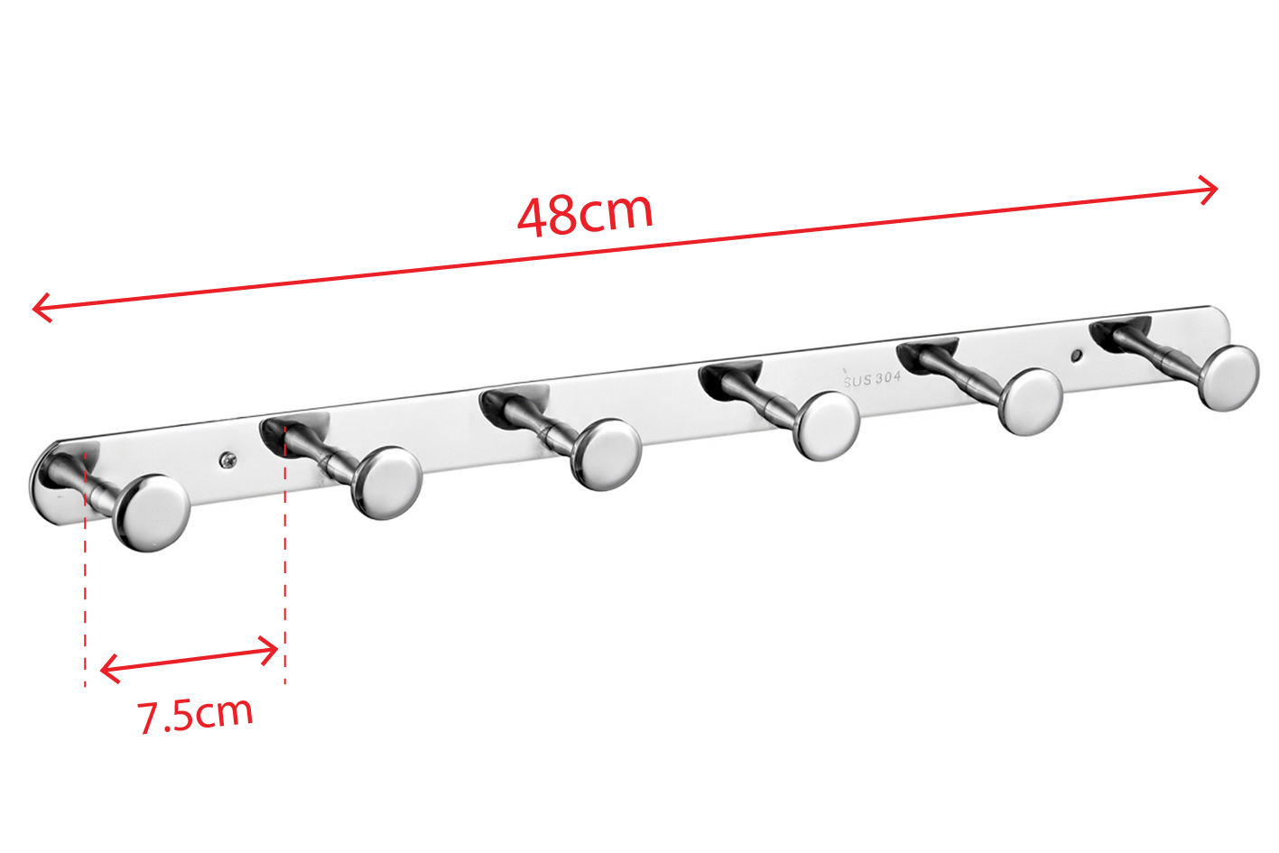 Móc Áo 6 Chấu Inox 304 Yamato MA03-6