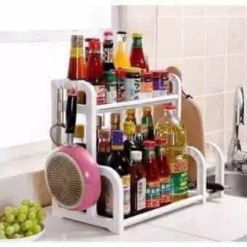 KỆ ĐỂ GIA VỊ CHỮ H CÓ CHỖ ĐỂ THỚT