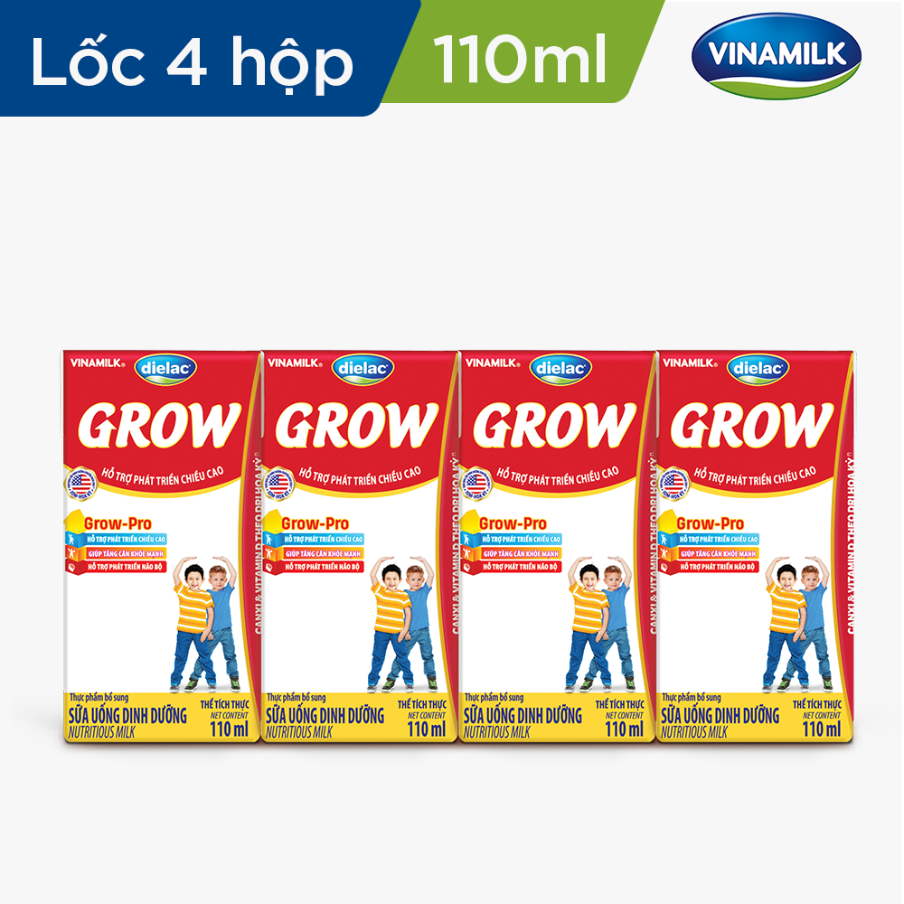 Thùng 48 Hộp Sữa Bột Pha Sẵn Vinamilk Dielac Grow 110ml