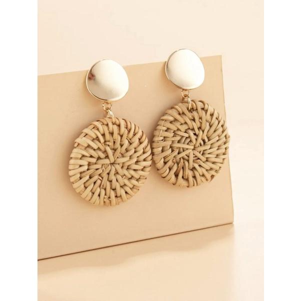 Bông tai tròn thả mây Tiệm nhà Sakj