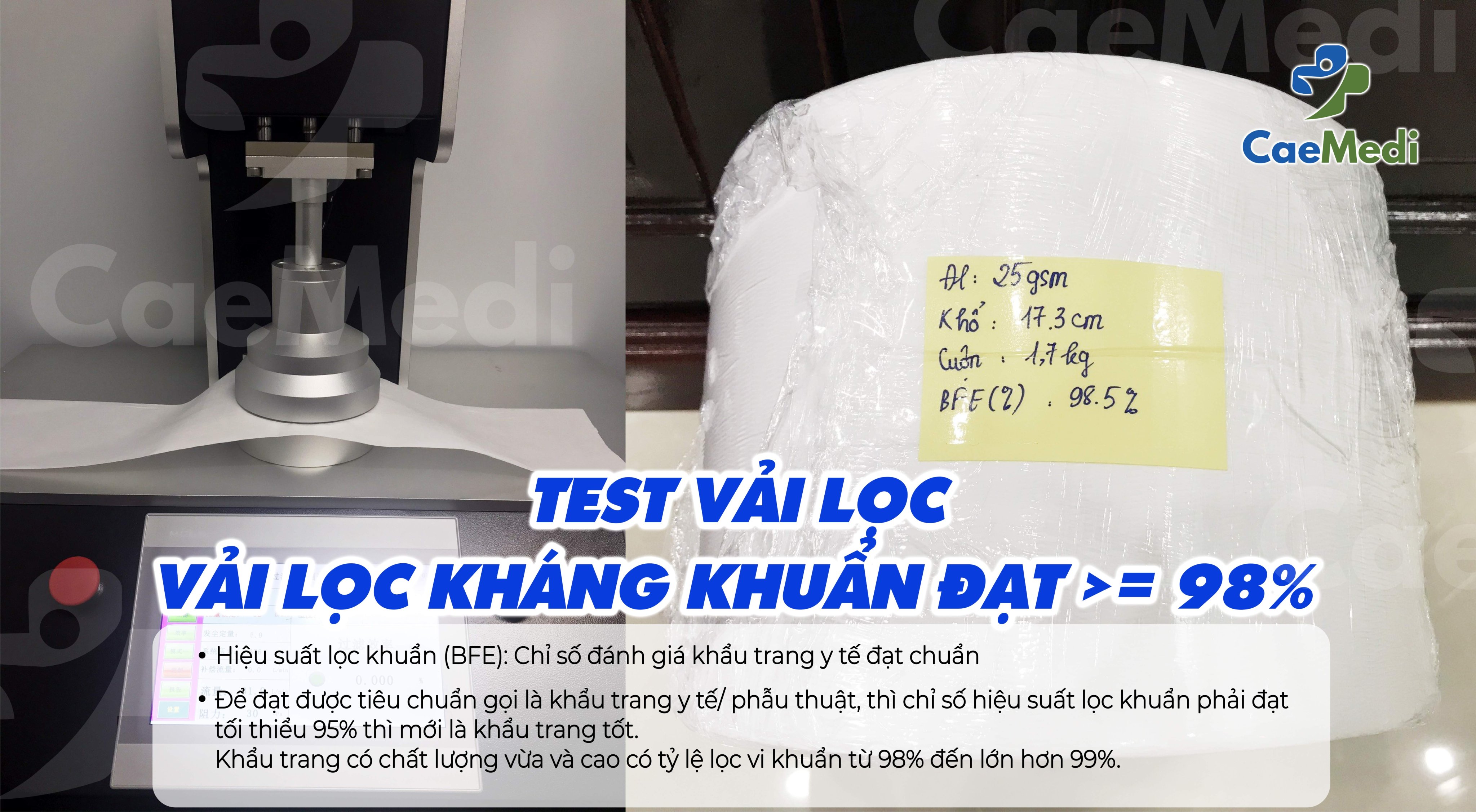 COMBO 5 HỘP Khẩu trang y tế CAEMEDI 3 lớp TRẮNG/XANH Cao cấp, kháng khuẩn, lọc bụi bẩn đạt chuẩn BFE, FDA xuất khẩu Hoa Kỳ - Hộp 50 cái