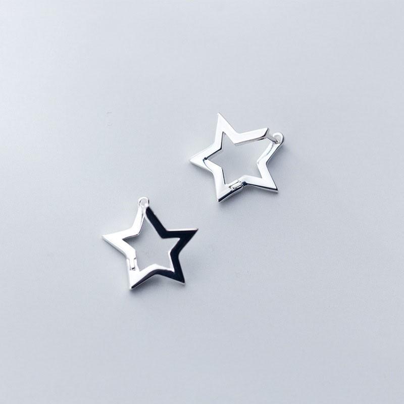 Khuyên tai bạc Ý s925 sao nhỏ 5 cánh lạ mắt G3744 - AROCH Jewelry
