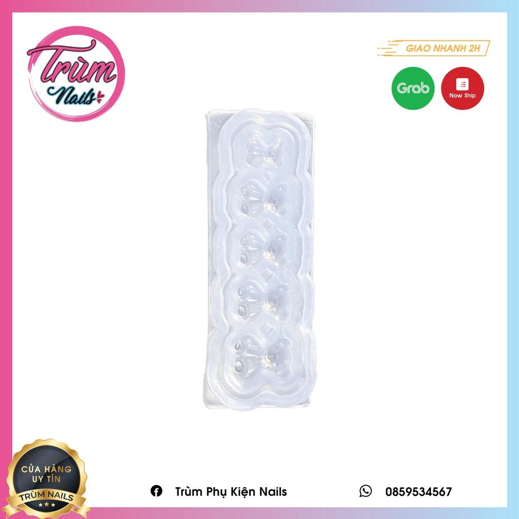 Khuôn nail Bướm, Nơ, Tim, Gấu silicon.