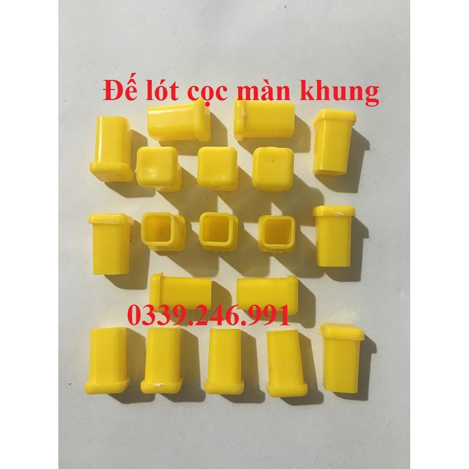 20 nút vuông 12.7 mm bịt hộp chống xước, phụ kiện cho màn khung núm, chụp cao su, nhựa bọc chân ống hộp bộ màn khung