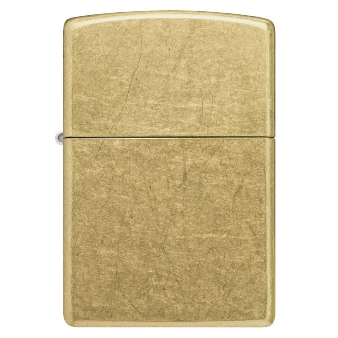 Bật lửa Zippo Classic Street Brass - Dòng Đồng Vàng Bụi Cổ Điển Chính Hãng Mỹ, Chống Trầy Xước, Chống Gió Cao Cấp