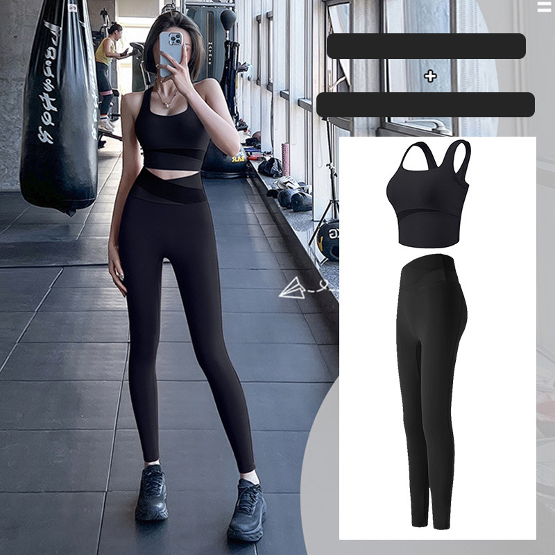 Fullset quần dài và áo bra nữ-TZ506 - Màu sắc cơ bản, thiết kế đơn giản nhưng không kém phần nổi bật