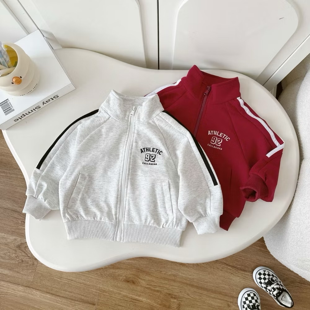 Set Thu Đông Bộ Quần Áo Khoác Thể Thao Nỉ Cao Cổ Cho Bé Trai 1-8 Tuổi Dành Cho Bé Trai