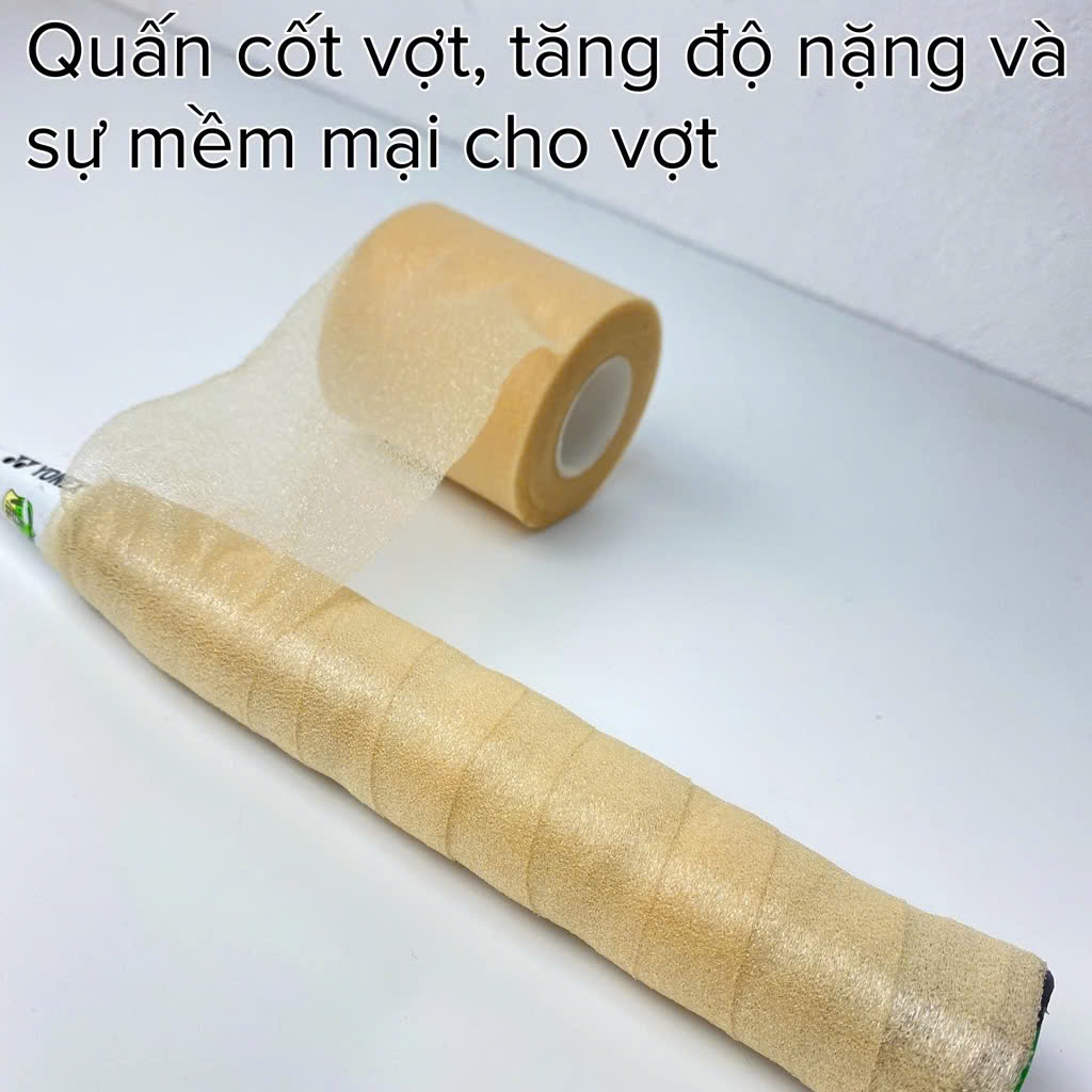 Quấn cốt vợt cầu lông bảo vệ cốt vợt cầu lông dài 6cmx27m mềm mại, thấm hút mồ hôi Quấn Cốt Cán Vợt pickleball, tennis, bóng bàn