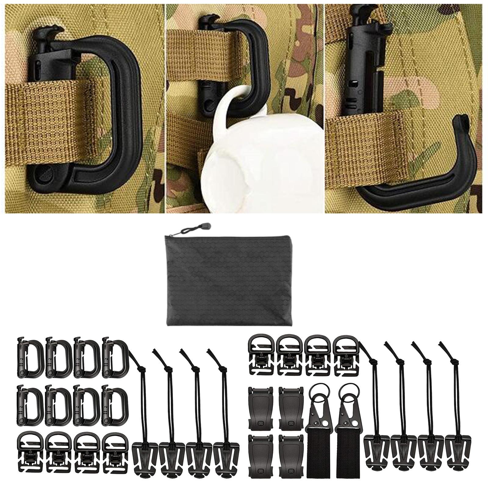 Molle Accessories Kit of 30 Attachments Web Dominator Elastic Strings for Traveling Trekking