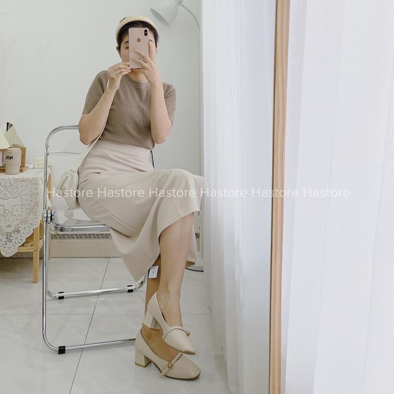 Áo len đũa cộc tay basic
