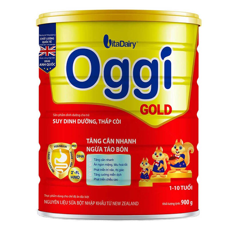 Combo 5 lon Sữa Oggi Gold lon 900g - Dành cho trẻ suy dinh dưỡng, thấp còi