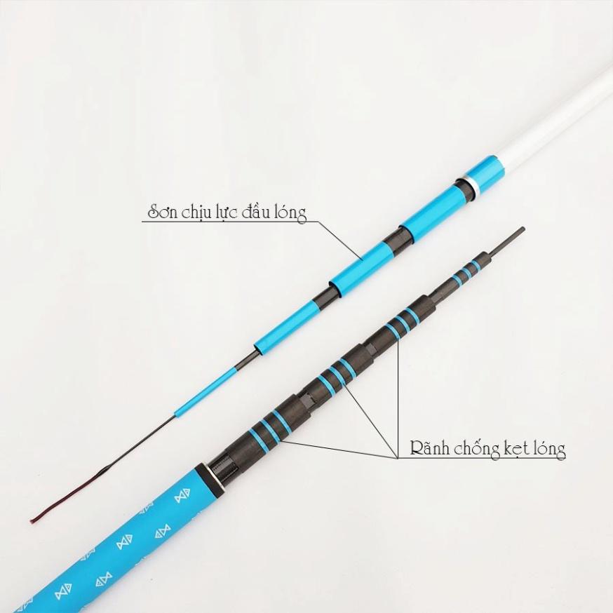 Cần câu tay câu đài Bạch Kinh Thiên xanh Opal 6H 8H 10H tặng kèm ngọn phụ - đại hạ giá