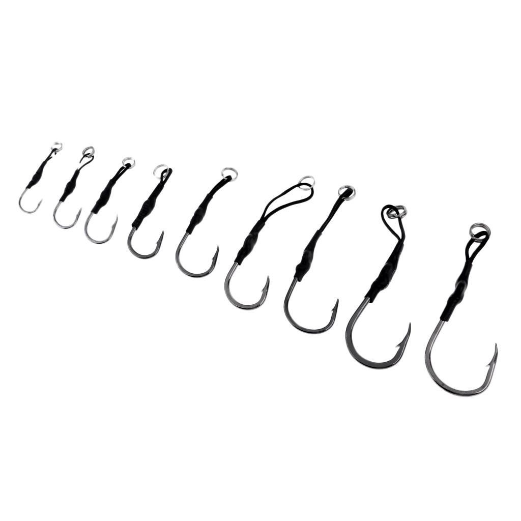 5pcs Assist Hook Jig Fishing Hook Lead Fish Hooks Multi-size