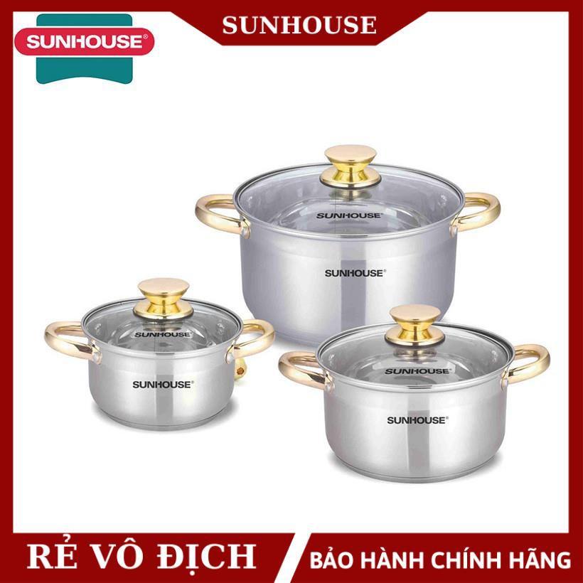 Bộ nồi inox 5 đáy SUNHOUSE SH781 hàng chính hãng