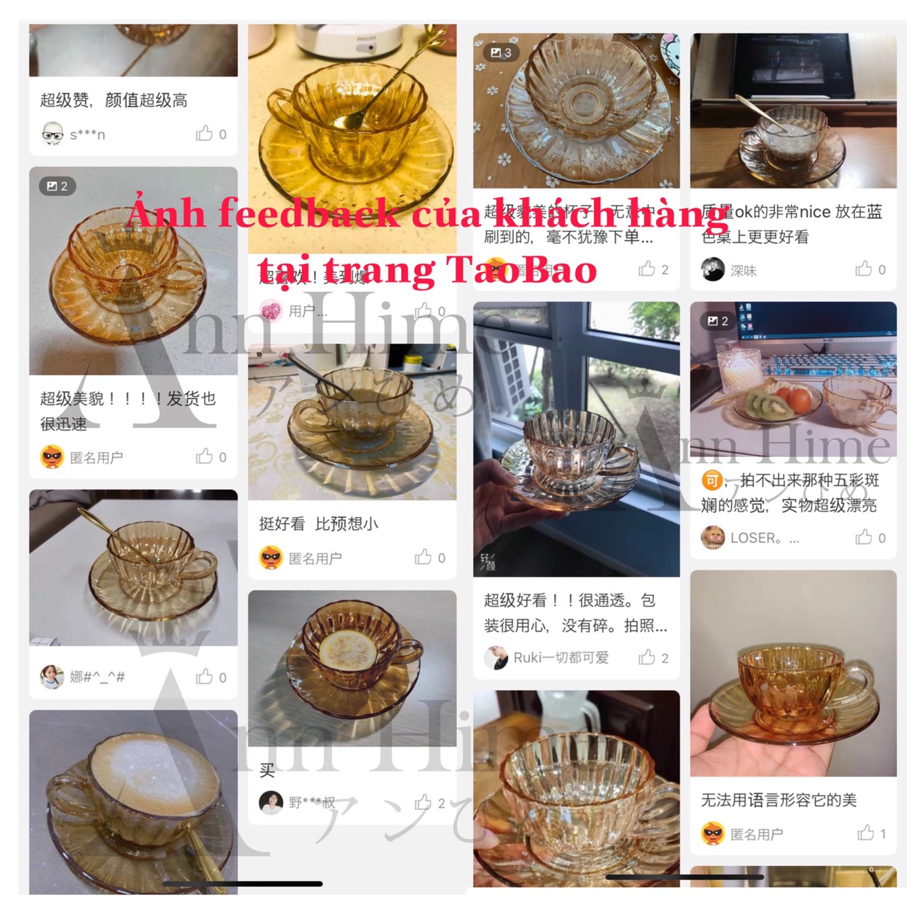 Ly Thủy Tinh Cốc Thủy Tinh Kiểu Vintage Châu Âu Cổ Điển Màu Hổ Phách