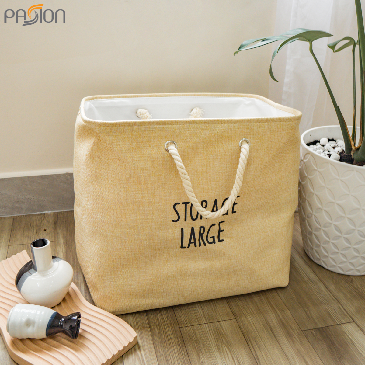 Giỏ Đựng Quần Áo Vật Dụng Vải Canvas Dày Hàng Cao Cấp