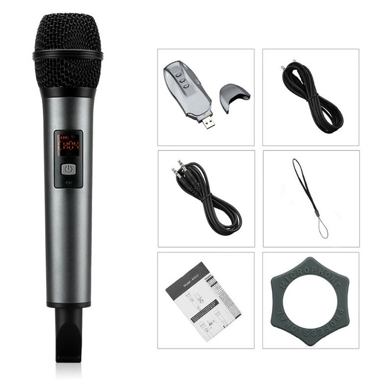 Micro karaoke dành cho ô tô BX7 - Micro không dây đa năng cao cấp - Lọc Âm, Chống Hú, Chống Ồn Và Méo Tiếng Giúp Âm Thanh Phát Ra Trong Trẻo, Mượt Mà - Biến loa vi tính thành loa karaoke - Dùng được cho cả loa kéo, amply, mixer, tivi