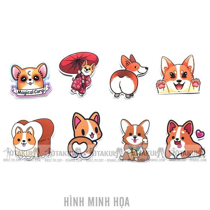 Bộ Sticker Corgi Đáng Yêu