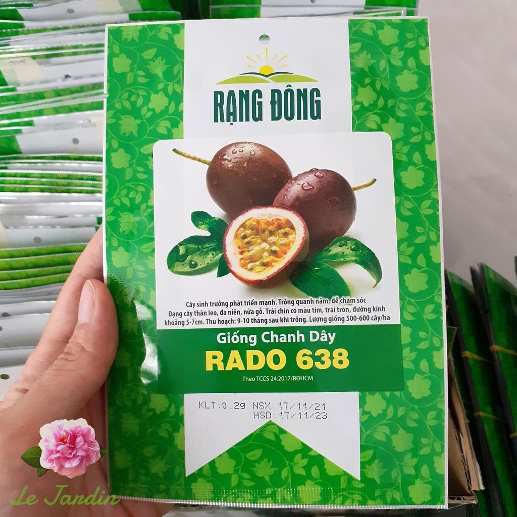 Hạt giống chanh dây Rado 638 gói 0,2gr - Trái màu tím, dễ trồng