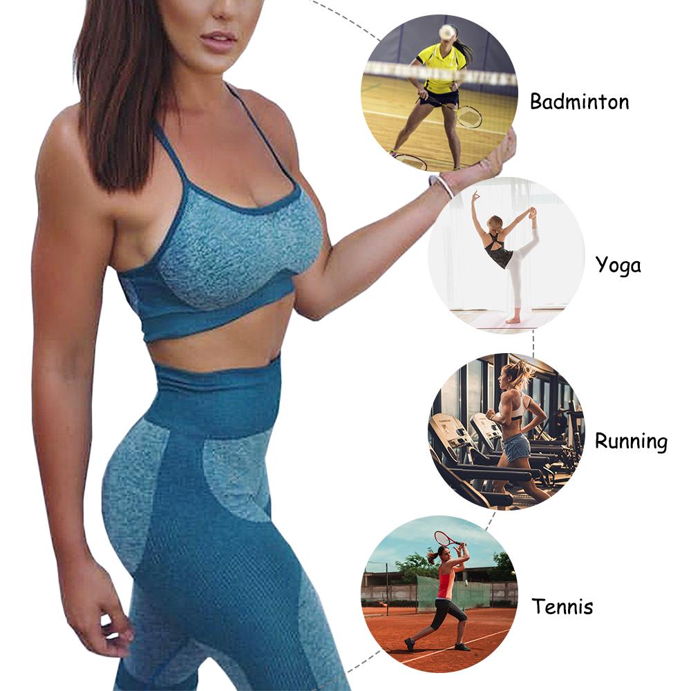 Áo ngực thể thao năng động cho nữ tập gym yoga có dây đeo chéo lưng không dây với đệm có thể tháo rời