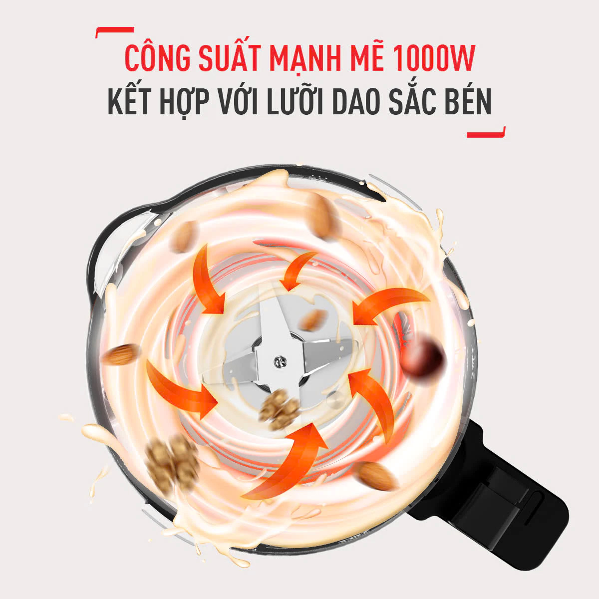 Máy Làm Sữa Hạt, Sinh Tố Tefal BL511868 - 1000W - 1750ml - Hàng Chính Hãng