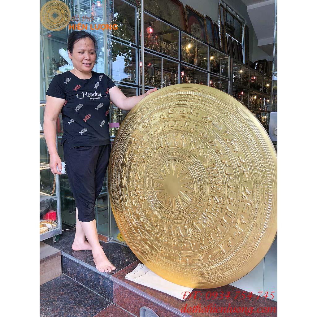Mặt Trống Đồng Mạ Vàng 1m2
