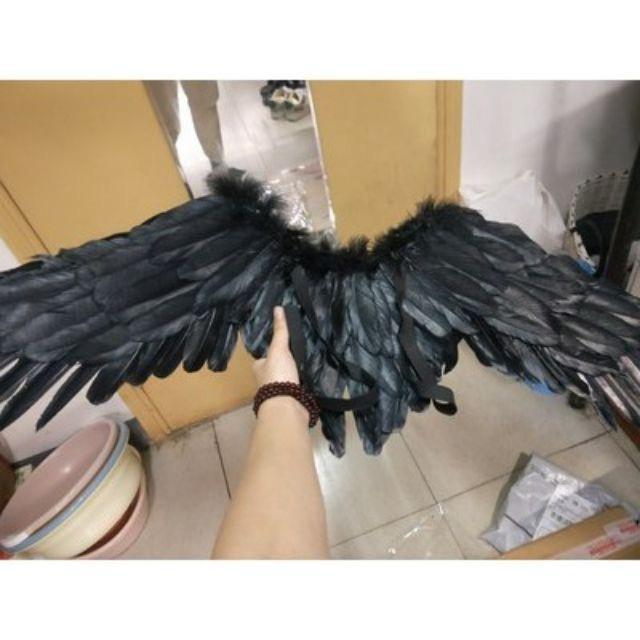 -Cosplay cánh thiên thần trắng và đen có dây đeo (nhiều kích thước)-Đạo cụ hóa trang cánh thiên thần