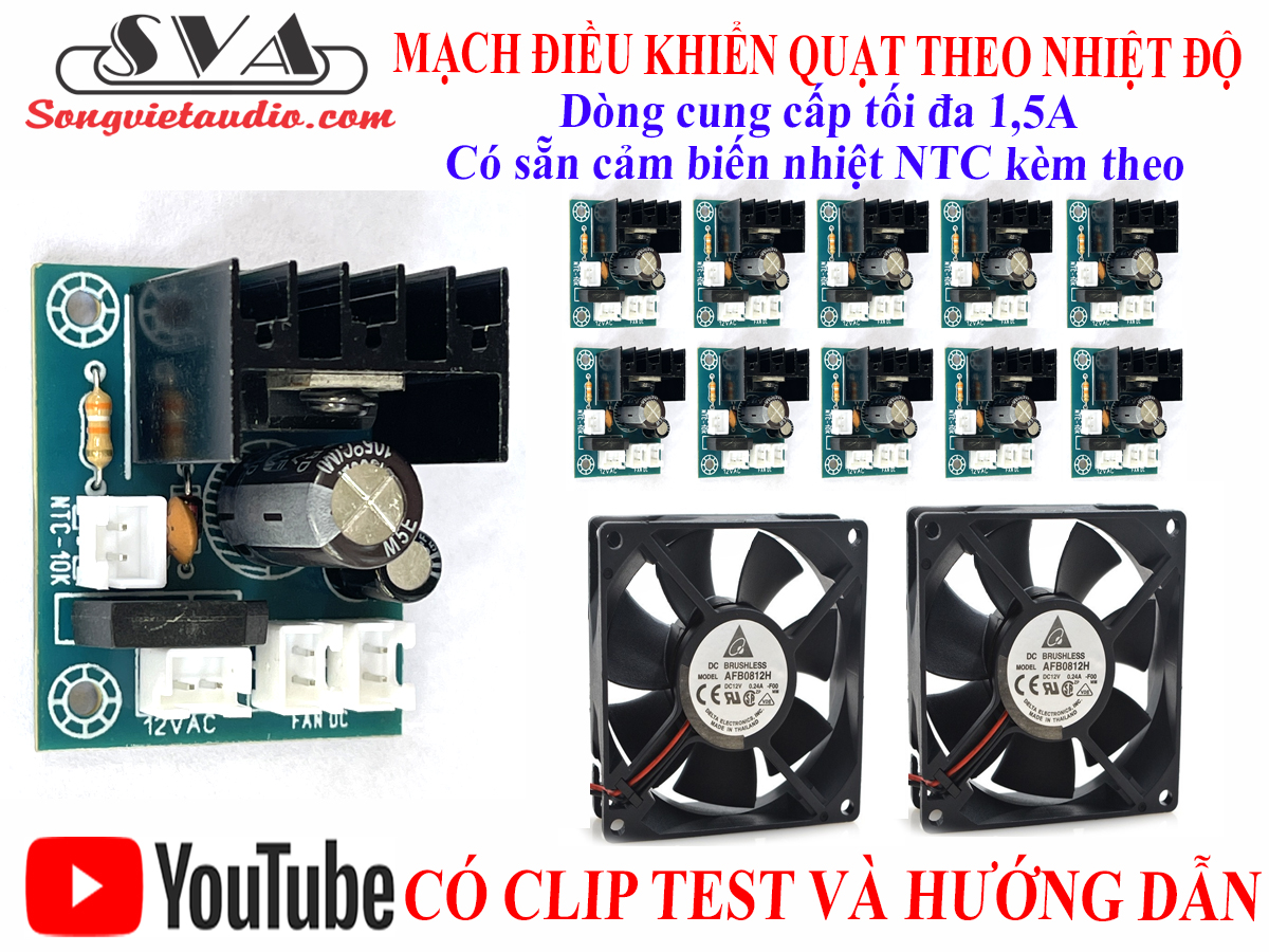 MẠCH ĐIỀU KHIỂN QUẠT THEO NHIỆT ĐỘ