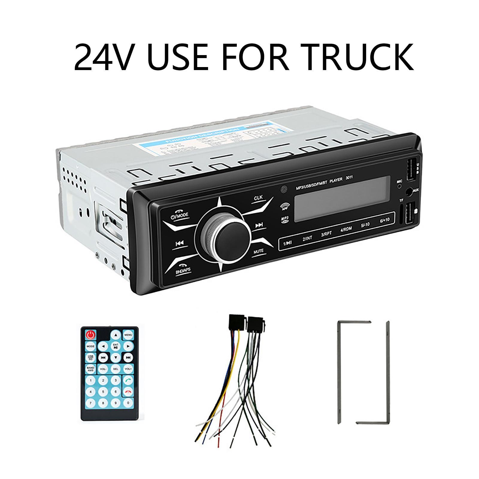 Car MP3 Player with Remote Control Universal Voice Assistant USB Drive for Truck