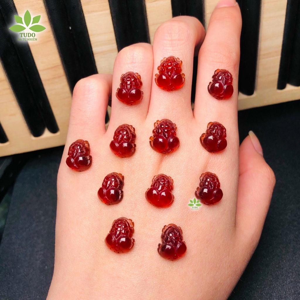 Mặt Nhẫn Tỳ Hưu Garnet Đỏ TUDO - Đá Phong Thủy cho nữ mệnh Hỏa Thổ