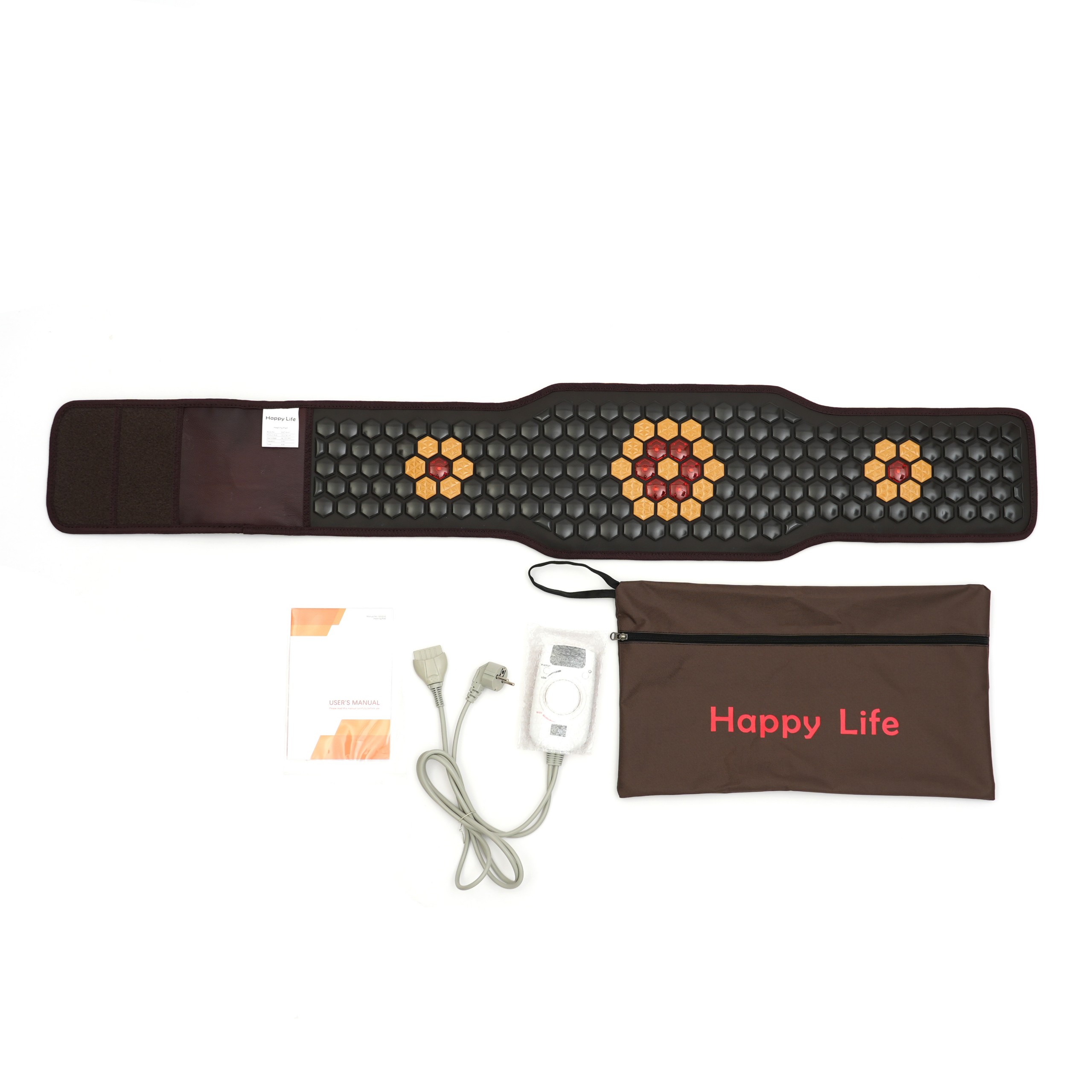 Đai đá nóng Laser Hàn Quốc HAPPY LIFE 140X25CM giảm đau lưng cột sống và thoát vị địa đệm