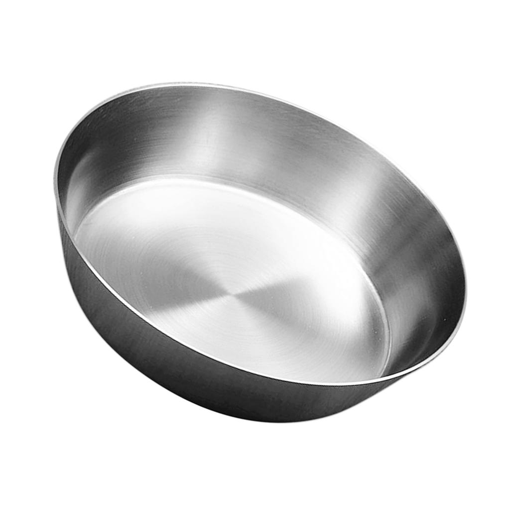 Stainless Steel Korean Tray Fruit Salad Plate Snack Bowl with Cover,Ramen Noodles Menudo Pasta Popcorn Fruit Dessert Serving Dishes