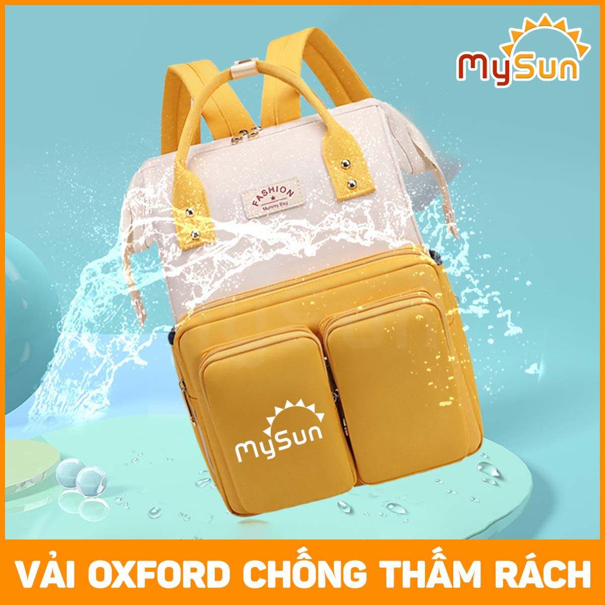 Túi đựng bỉm sữa đa năng cho mẹ và bé size to phong cách Hàn Quốc MySun Fashion