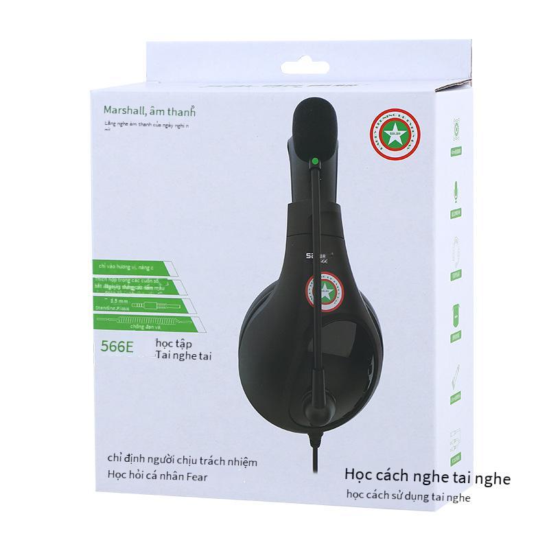 Âm thanh thuận lợi nhất tai nghe A566E máy tính để bàn kiểm tra nghe và nghe tiếng Anh tai nghe có micrô