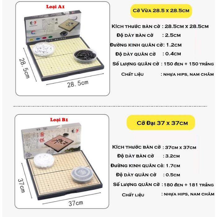 Bộ cờ vây nam châm cỡ đại chất lượng cao 37x37cm có hộp đựng quân cờ chính hãng dododios