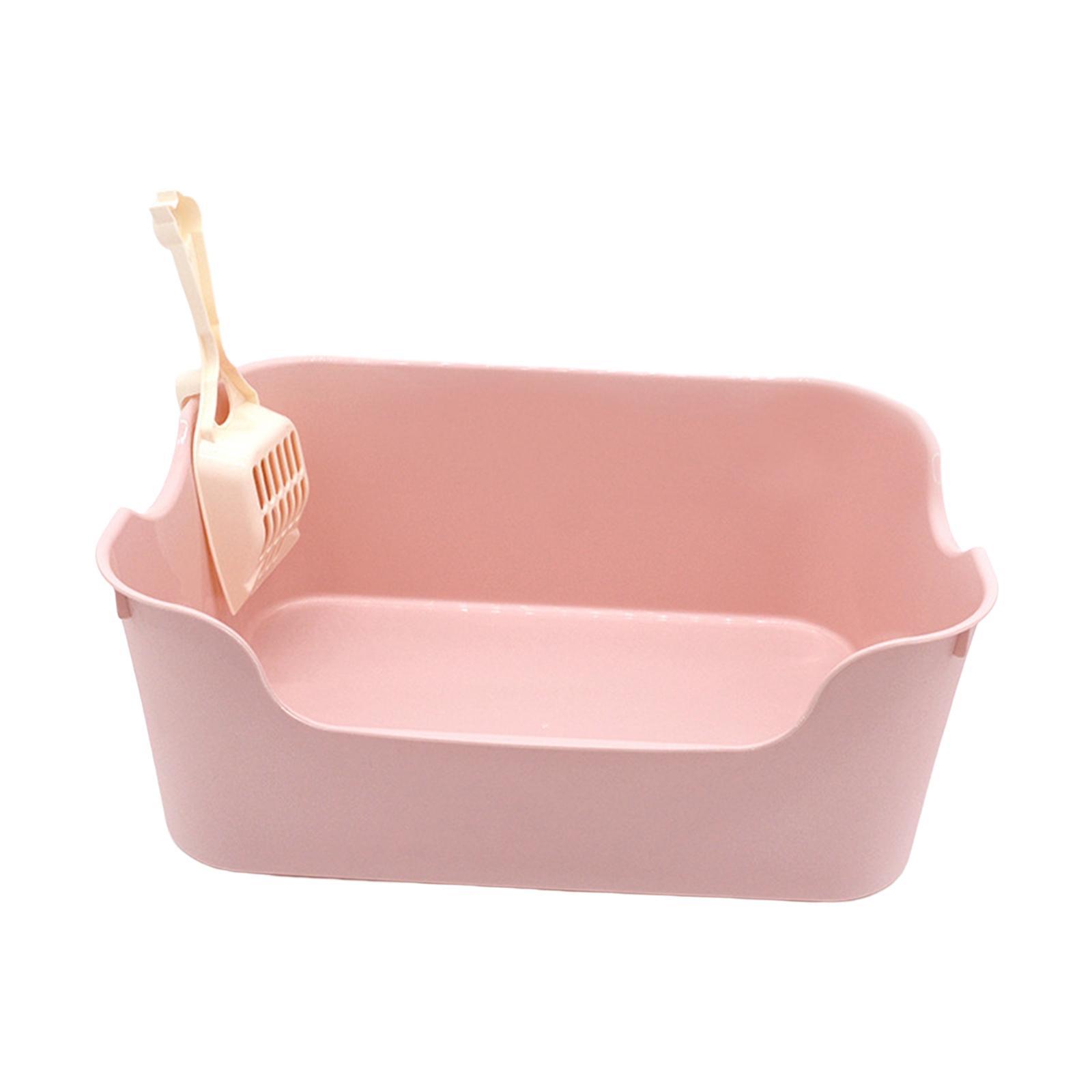 Cat Litter Box for Rabbit with Cat Litter Shovel Splashproof Pet Litter Tray