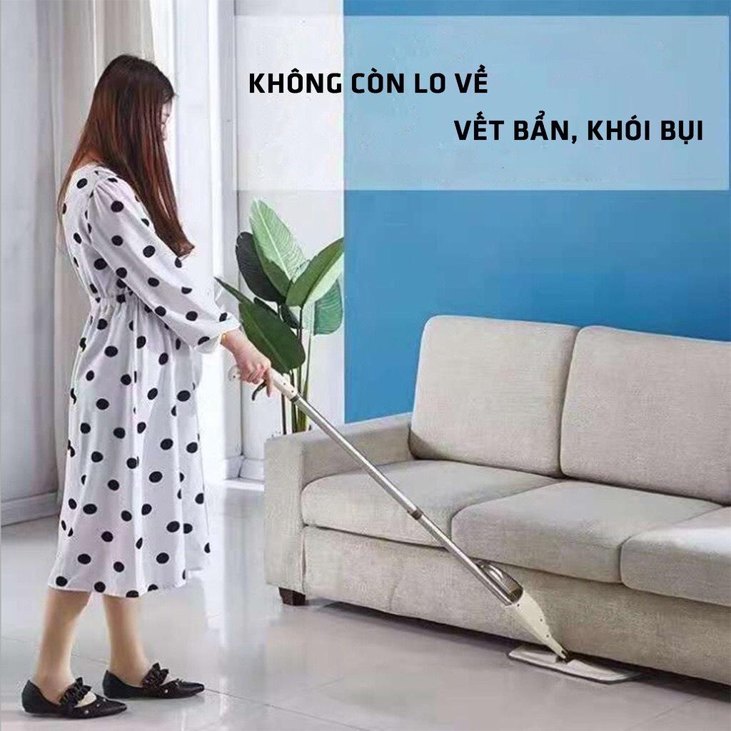 Chổi lau nhà phun sương thông minh xoay 360 độ,Cây lau nhà bình xịt phun sương 2 trong 1