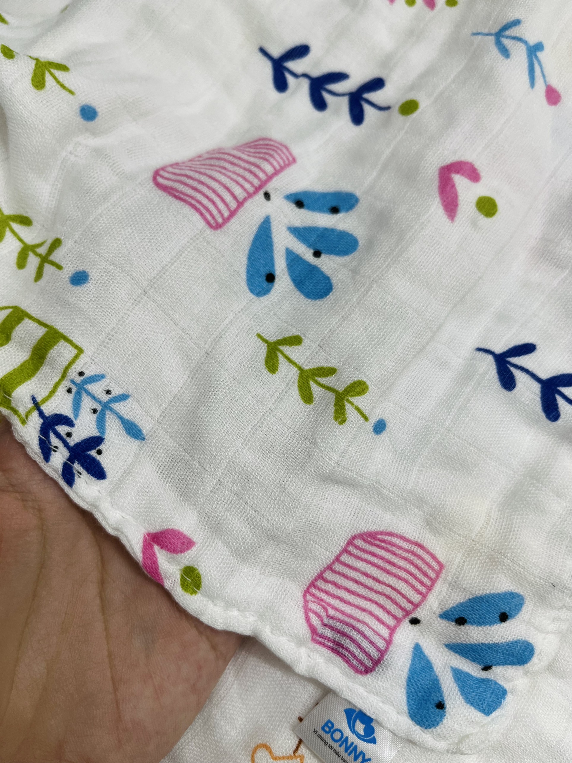 Set 5 Khăn Sữa Sợi Tre Bonny Thấm Hút Tốt, Mềm Mịn, Không Xù Lông