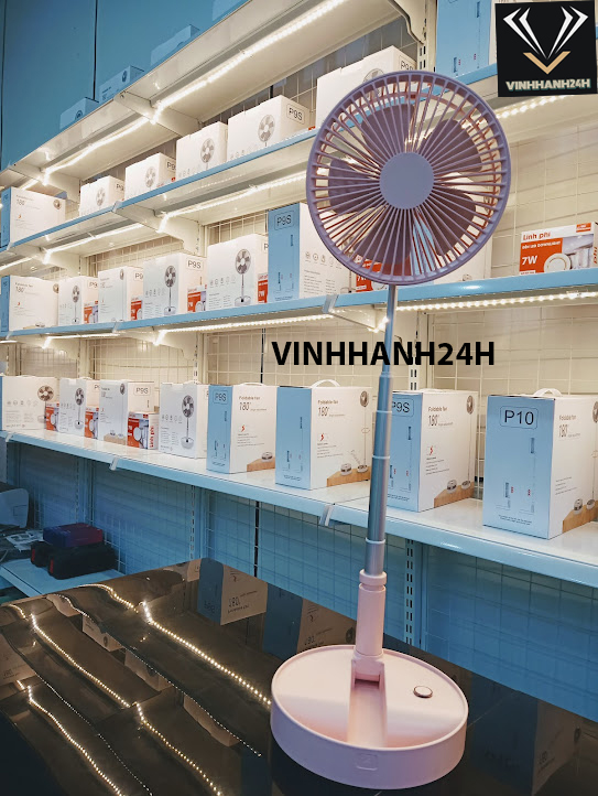 Quạt Tích Điện Gấp Gọn Đa Năng Tiện Ích