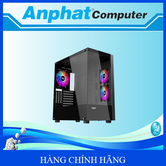 Vỏ Máy Tính Case VSP AX4 Aquanaut ATX Gaming (Black/White) - Hàng Chính Hãng