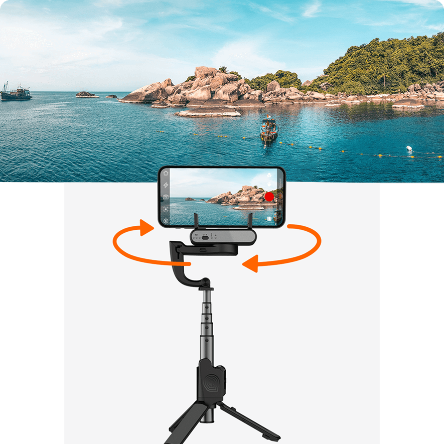 Hohem iSteady Q - Gimbal Chống Rung Kiêm Gậy Selfie Xoay 360° Siêu Nhỏ Gọn, Tích Hợp Remote Điều Khiển Từ Xa, Theo Dõi Khuôn Mặt - Hàng Chính Hãng