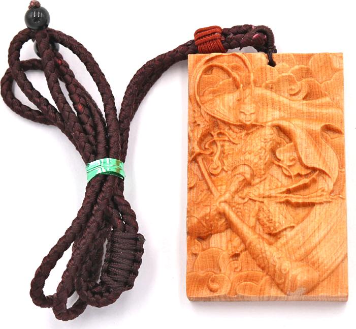 Vòng cổ mặt gỗ hoàng đàn khắc hình Tôn Ngộ Không MG42