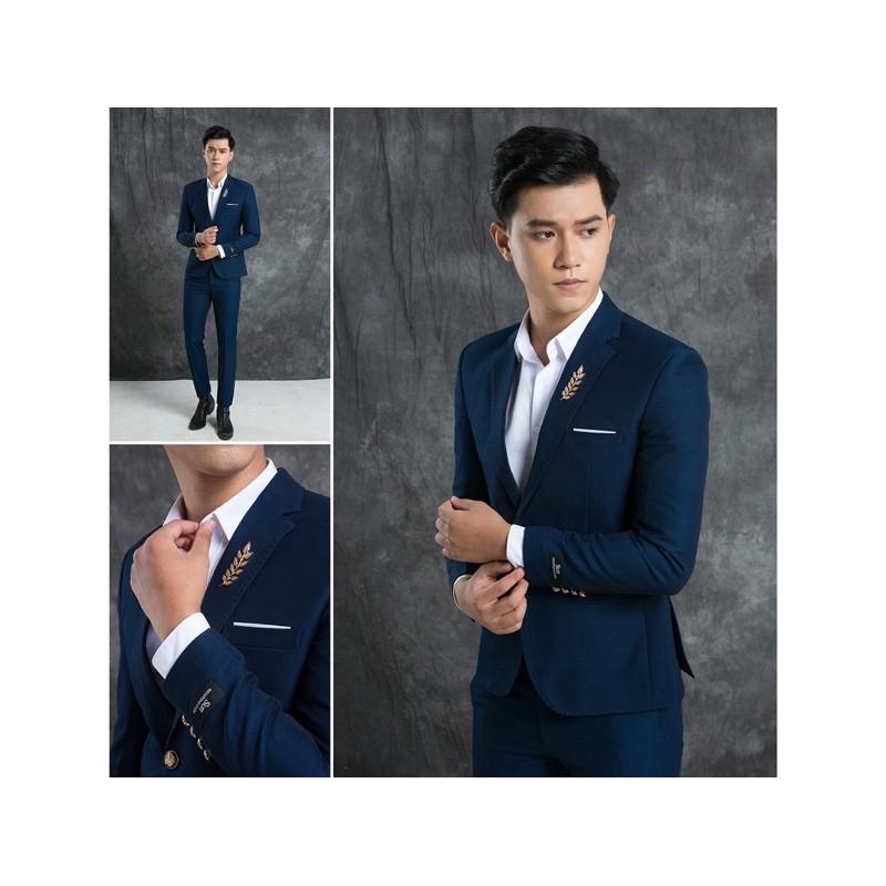 Bộ vest màu xanh navy V004