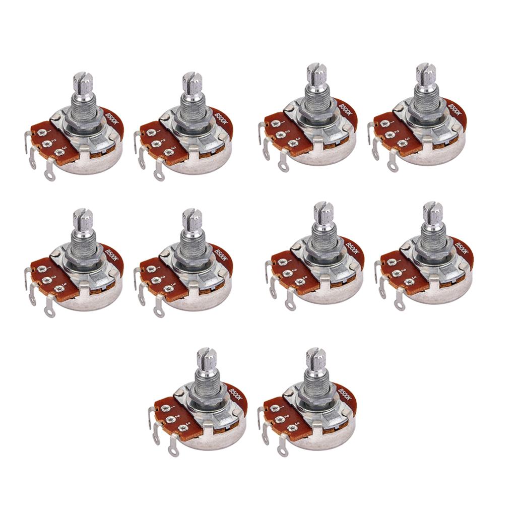 Sunnimix 10 Miếng Âm Thanh Chiết Áp Nồi Cho Guitar Điện Phần Bass B500K