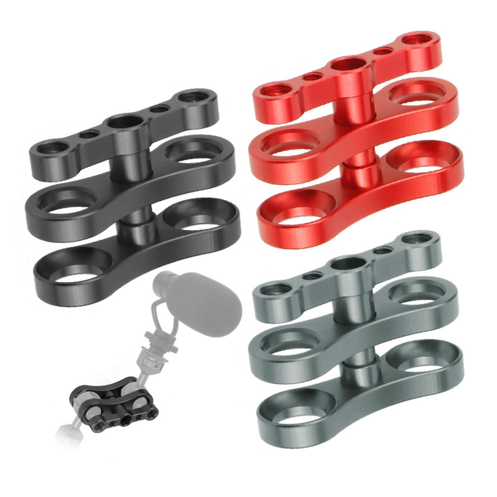 Aluminum Standard 1" Ball Clamp for Underwater Diving Light Arm System red