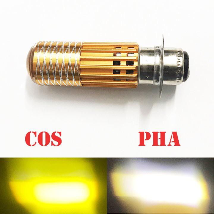 ĐÈN PHA BI CẦU COS VÀNG ĐÈN PHA LED XE MÁY, DẢI SÁNG GOM DÙNG ĐIỆN BÌNH - DPBV